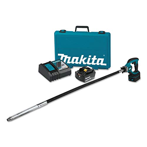 Makita XRV01T 5.0 Ah 18V LXT Lithium-Ion Cordless Concrete Vibrator Kit, 4'