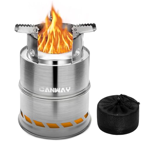 CANWAY Camping Stove, Wood Stove/Backpacking Stove,Portable Stainless