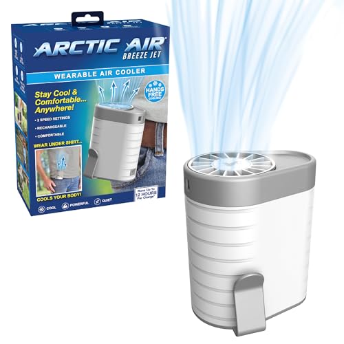 Arctic Air Breeze Jet Wearable Air Cooler, 3-Speed Portable...