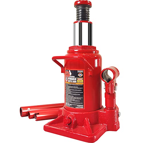 Torin Big Red Hydraulic Stubby Bottle Jack, 12 Ton Capacity