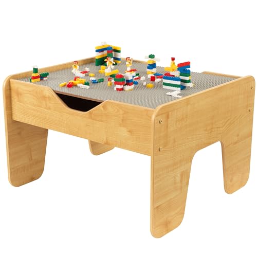 KidKraft 2-in-1 Activity Table with Board, Gray/Natural
