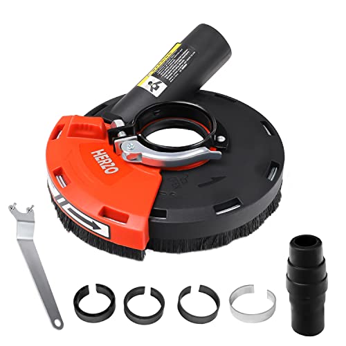 HERZO Dust Shroud for Angle Grinder 4/4.5/5 inch Universal...