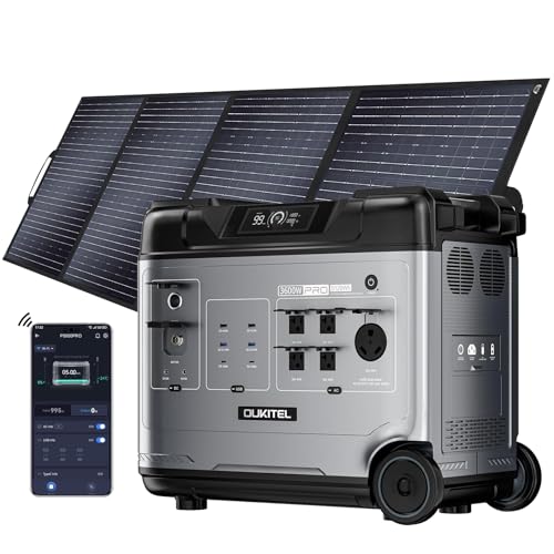 OUKITEL 5120Wh Large Capacity Solar Generator,Portable Power...