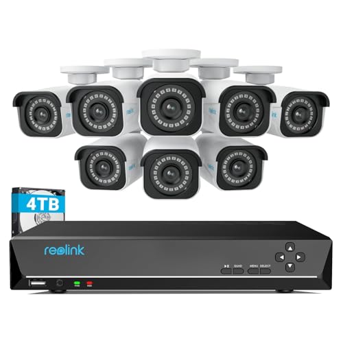 REOLINK 4K Security Camera System, RLK16-800B8 8pcs H.265 PoE...