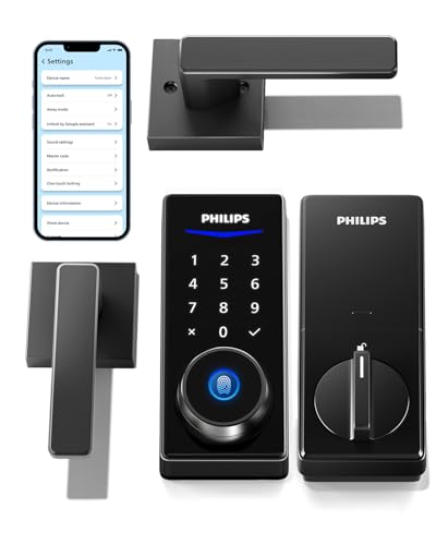 Philips Smart Lock with Handles, Keyless Entry Door Lock Set,...