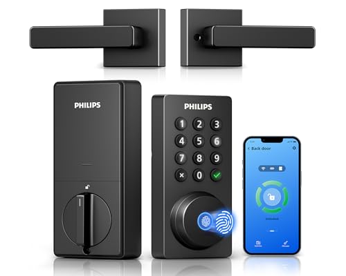 Philips WiFi Deadbolt Smart Lock with Handle,...