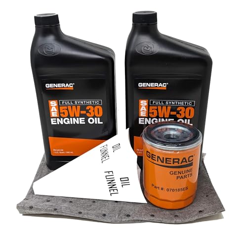 Generac 5W-30 Full Synthetic Oil Change Kit 2 Quarts oil and...