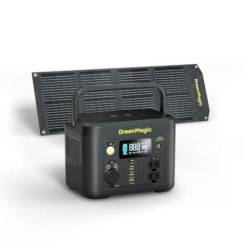 Portable Power Station 330W, 227Wh Solar Powered Generator with...