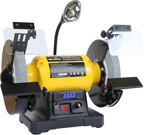 Digital Display 8 Inch Variable Speed Bench Grinder, 3/4HP 5.0...