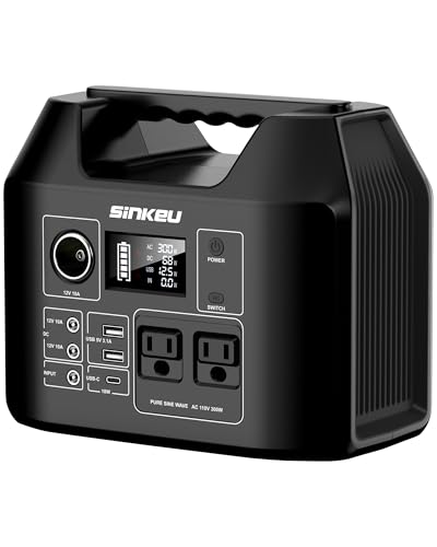 SinKeu Portable Power Station 80000mAh, 256Wh LiFePO4 Battery...