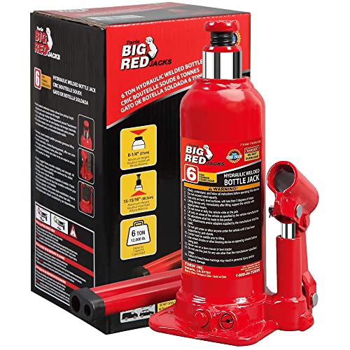 Torin Big Red Hydraulic Bottle Jack, 6 Ton Capacity