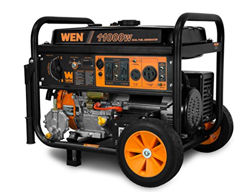 WEN 11,000-Watt 120V/240V Dual Fuel Portable Generator with Wheel...