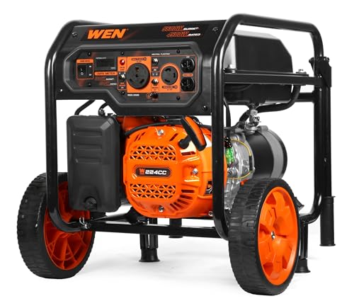WEN 5600-Watt Portable Generator, 224cc, Transfer-Switch and...