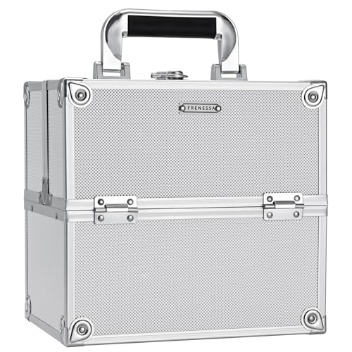 FRENESSA Makeup Train Case Makeup Organizer Box Portable Cosmetic...