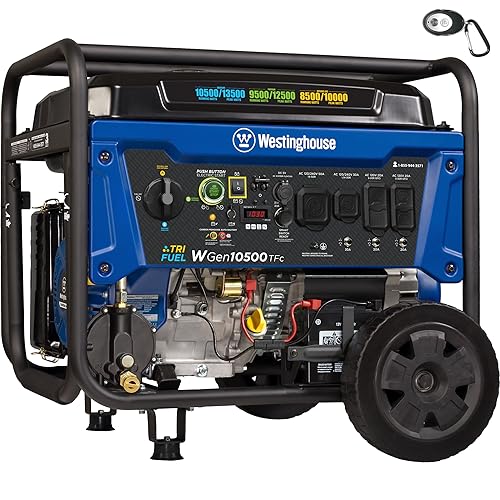 Westinghouse 13500 Peak Watt Tri-Fuel Home Backup Portable...