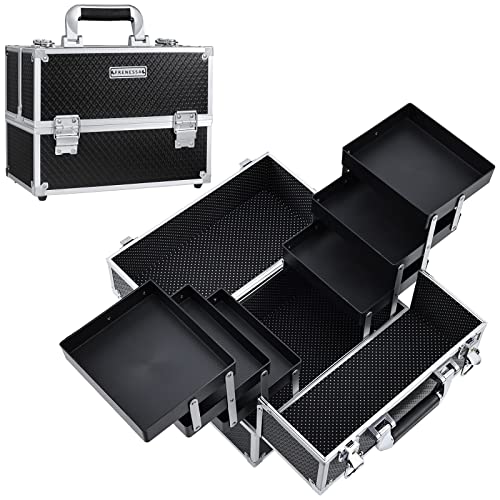 FRENESSA Makeup Train Case Makeup Case 11.8 Inch Large Cosmetic...
