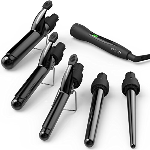 5 in 1 Professional Curling Iron and Interchangeable Ceramic Barrel Wand