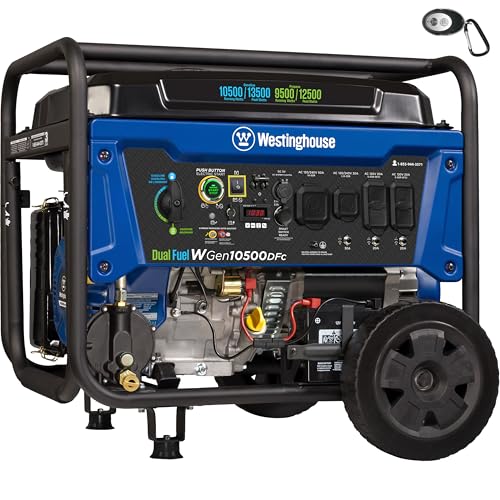 Westinghouse 13500 Peak Watt Dual Fuel Home Backup Portable...