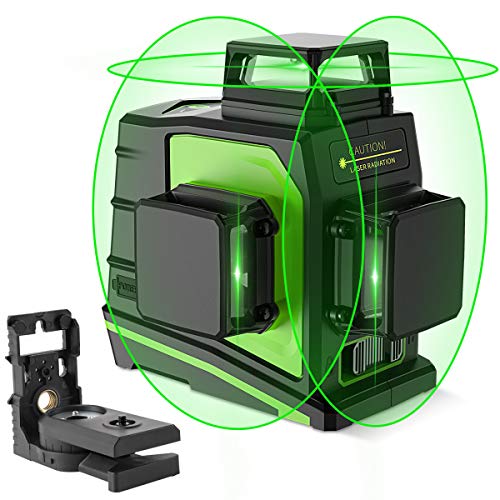 Huepar 3D Green Beam Self-Leveling Laser Level 3x360 Cross Line Three-Plane
