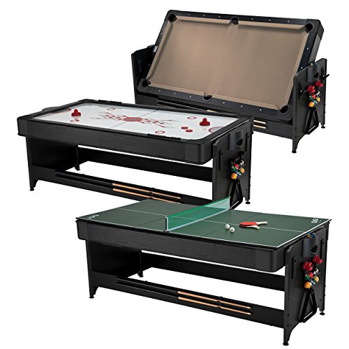 Fat Cat Original 3-in-1 Green 7' Pockey Multi-Game Table - Air...
