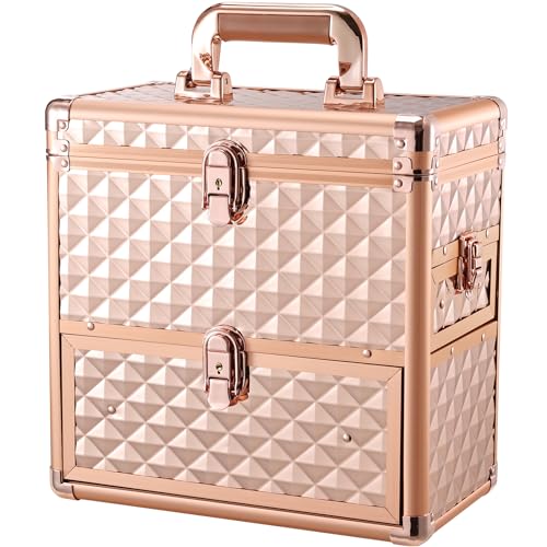Makeup Train Case Professional Makeup Organizer Case with Drawer...