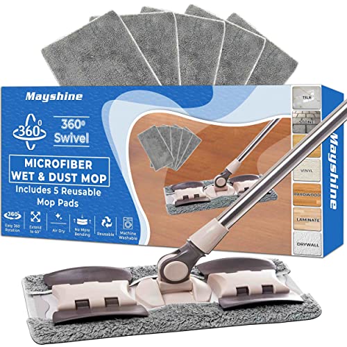 MAYSHINE Microfiber Hardwood Floor Mop