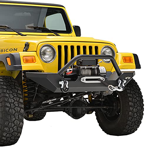 EAG Front Bumper with 2x D-ring & Winch Plate