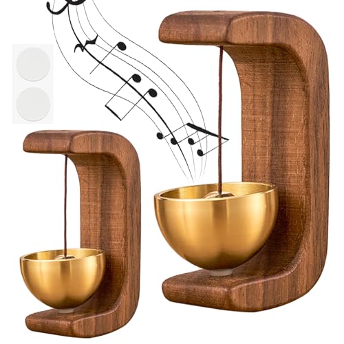 2Pack Magnetic Door Chime, Wooden Wind Chime Bells for Door...