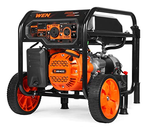 WEN 5600-Watt Portable Generator, Electric Start, 224cc,...