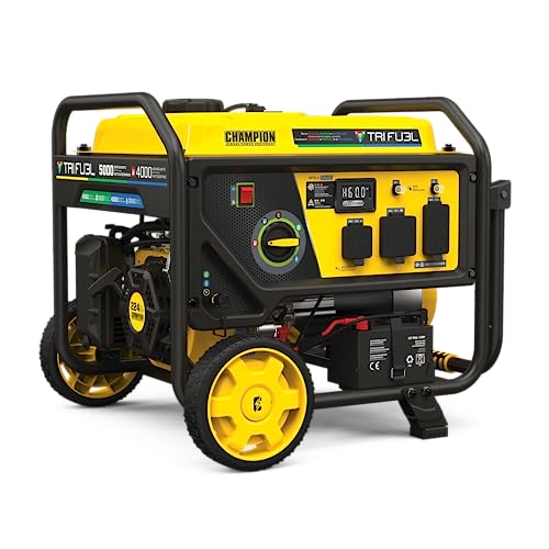 Champion Power Equipment 5000-Watt Electric Start Tri Fuel RV...
