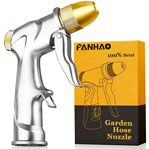 FANHAO Upgraded Garden Hose Nozzle Sprayer, 100% Heavy Duty Metal...