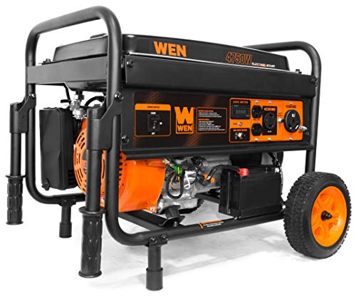 Wen 56475-4750 Watt Gasoline Powered Portable Generator with Electric Start, CARB Compliant