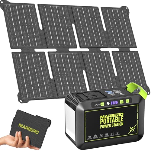 MARBERO 80W Solar Powered Generator with Panels 25W Included,...