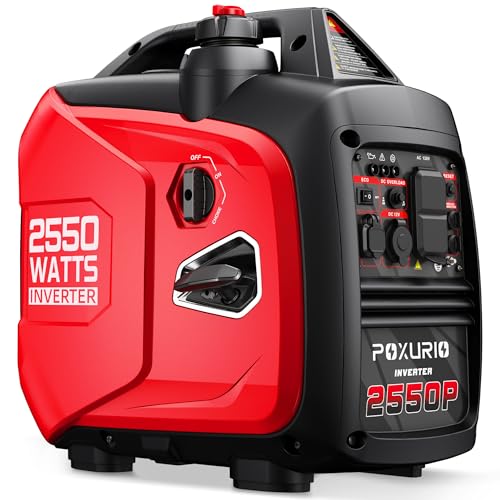 POXURIO 2550-Watt Portable Inverter Generator for Home Use,...