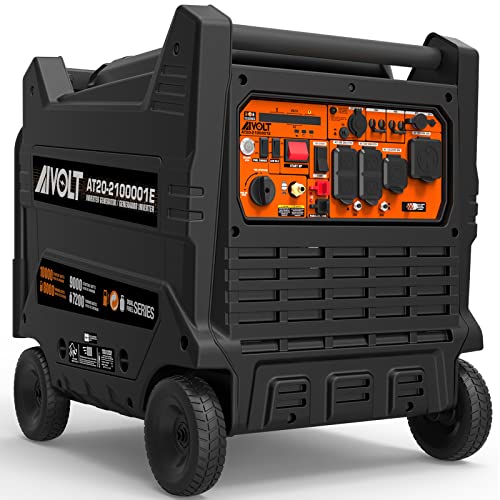 AIVOLT Dual Fuel Portable Inverter Generator- 10000 Watts Gas or...