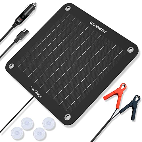 ECO-WORTHY 12 Volts 10 Watts Portable Power Solar Panel Backup Solar