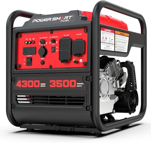 PowerSmart 4300-Watt Portable Generator with Inverter Technology,...
