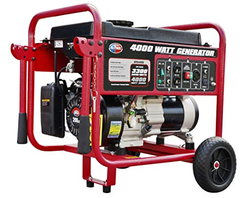 All Power America APGG4000 4000 Watt Portable Generator Gas Powered w/Wheel Kit, 4000W
