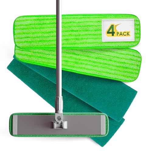 Microfiber Mop Floor Cleaning System - Washable Pads Perfect Cleaner for Hardwood