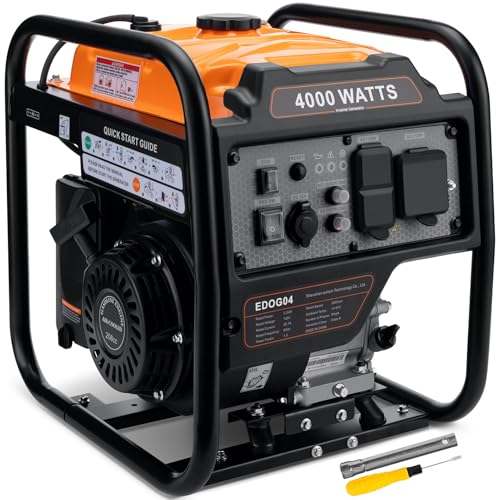 Oxseryn 4000W Inverter Generator, Open Frame Generator Gas...