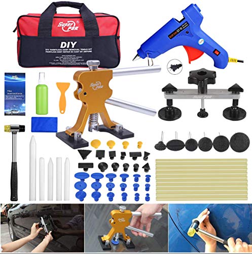 Fly5D 53Pcs Auto Body Paintless Dent Repair（PDR） Removal Tool Kits Dent