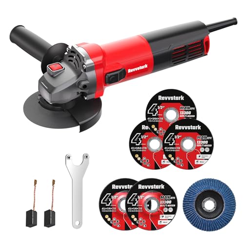 Revvstark Angle Grinder, 7.5-Amp 4 1/2 inch Electric Grinder...