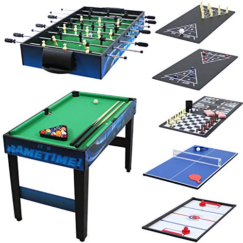 Sunnydaze 10-in-1 Game Table - Combination Multi-Game Table with...
