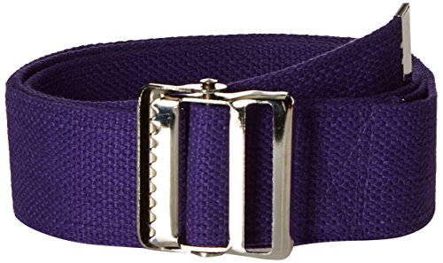 Prestige Medical Cotton Gait Belt with Metal Buckle, Purple