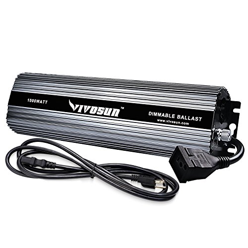 VIVOSUN 1000watt UL dimmable electronic digital ballast for HPS and MH grow light lump